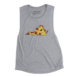 Virginia Pizza State Women's Flowey Scoopneck Muscle Tank-Allegiant Goods Co. Vintage Sports Apparel