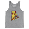 Rhode Island Pizza State Men/Unisex Tank Top-Athletic Heather-Allegiant Goods Co. Vintage Sports Apparel