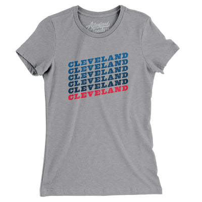 Cleveland Vintage Repeat Women's T-Shirt-Athletic Heather-Allegiant Goods Co. Vintage Sports Apparel