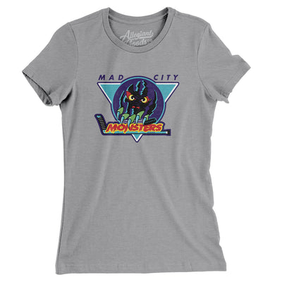 Madison Monsters Women's T-Shirt-Athletic Heather-Allegiant Goods Co. Vintage Sports Apparel