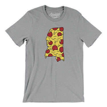 Mississippi Pizza State Men/Unisex T-Shirt-Athletic Heather-Allegiant Goods Co. Vintage Sports Apparel