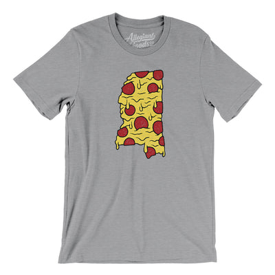 Mississippi Pizza State Men/Unisex T-Shirt-Athletic Heather-Allegiant Goods Co. Vintage Sports Apparel