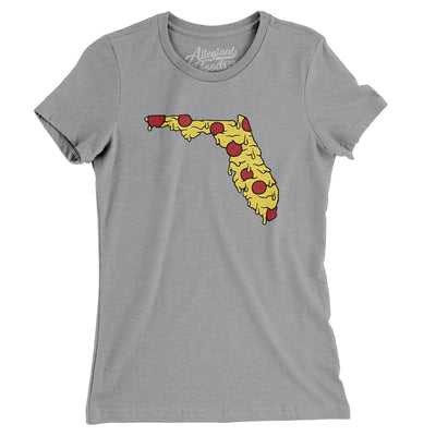 Florida Pizza State Women's T-Shirt-Athletic Heather-Allegiant Goods Co. Vintage Sports Apparel
