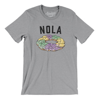 New Orleans King Cake Men/Unisex T-Shirt-Athletic Heather-Allegiant Goods Co. Vintage Sports Apparel