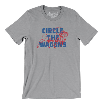 Circle The Wagons Men/Unisex T-Shirt-Athletic Heather-Allegiant Goods Co. Vintage Sports Apparel