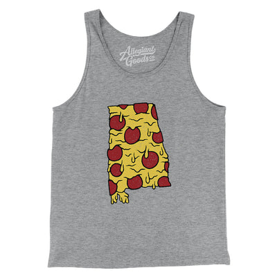 Alabama Pizza State Men/Unisex Tank Top-Athletic Heather-Allegiant Goods Co. Vintage Sports Apparel