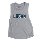 Logan Varsity Women's Flowey Scoopneck Muscle Tank-Athletic Heather-Allegiant Goods Co. Vintage Sports Apparel