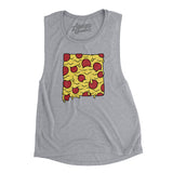 New Mexico Pizza State Women's Flowey Scoopneck Muscle Tank-Athletic Heather-Allegiant Goods Co. Vintage Sports Apparel