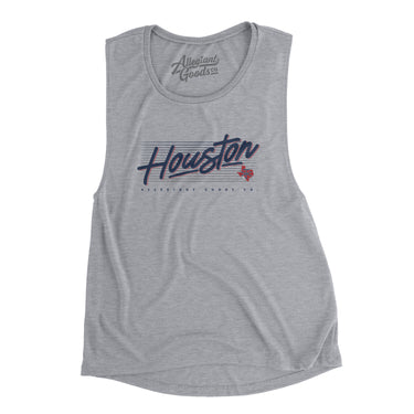 Houston Retro Women's Flowey Scoopneck Muscle Tank-Allegiant Goods Co. Vintage Sports Apparel