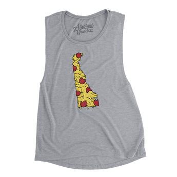 Delaware Pizza State Women's Flowey Scoopneck Muscle Tank-Allegiant Goods Co. Vintage Sports Apparel