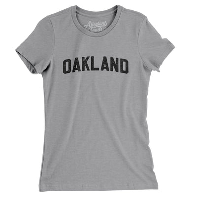 Oakland Varsity Women's T-Shirt-Athletic Heather-Allegiant Goods Co. Vintage Sports Apparel