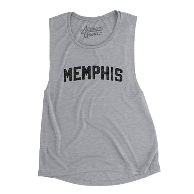 Memphis Varsity Women's Flowey Scoopneck Muscle Tank-Athletic Heather-Allegiant Goods Co. Vintage Sports Apparel