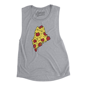 Maine Pizza State Women's Flowey Scoopneck Muscle Tank-Allegiant Goods Co. Vintage Sports Apparel