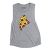 Maine Pizza State Women's Flowey Scoopneck Muscle Tank-Athletic Heather-Allegiant Goods Co. Vintage Sports Apparel