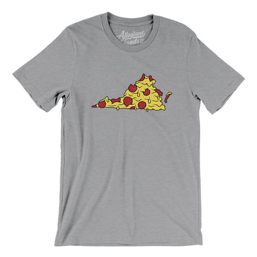 Virginia Pizza State Men/Unisex T-Shirt-Allegiant Goods Co. Vintage Sports Apparel