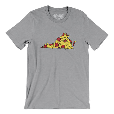 Virginia Pizza State Men/Unisex T-Shirt-Athletic Heather-Allegiant Goods Co. Vintage Sports Apparel