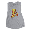 Rhode Island Pizza State Women's Flowey Scoopneck Muscle Tank-Athletic Heather-Allegiant Goods Co. Vintage Sports Apparel