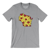 Wisconsin Pizza State Men/Unisex T-Shirt-Athletic Heather-Allegiant Goods Co. Vintage Sports Apparel