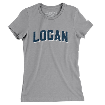 Logan Varsity Women's T-Shirt-Athletic Heather-Allegiant Goods Co. Vintage Sports Apparel