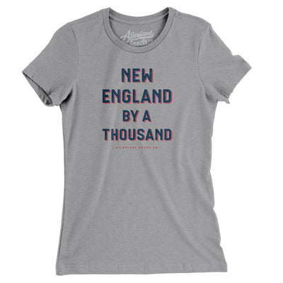 New England By A Thousand Women's T-Shirt-Athletic Heather-Allegiant Goods Co. Vintage Sports Apparel