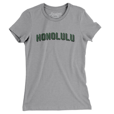 Honolulu Varsity Women's T-Shirt-Athletic Heather-Allegiant Goods Co. Vintage Sports Apparel