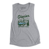 Glacier National Park Women's Flowey Scoopneck Muscle Tank-Athletic Heather-Allegiant Goods Co. Vintage Sports Apparel