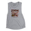 Zion National Park Women's Flowey Scoopneck Muscle Tank-Athletic Heather-Allegiant Goods Co. Vintage Sports Apparel