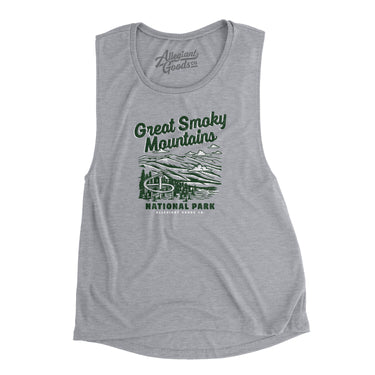Great Smoky Mountains National Park Women's Flowey Scoopneck Muscle Tank-Allegiant Goods Co. Vintage Sports Apparel