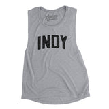 Indy Varsity Women's Flowey Scoopneck Muscle Tank-Athletic Heather-Allegiant Goods Co. Vintage Sports Apparel