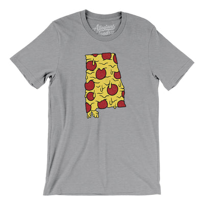 Alabama Pizza State Men/Unisex T-Shirt-Athletic Heather-Allegiant Goods Co. Vintage Sports Apparel