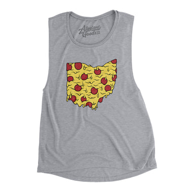 Ohio Pizza State Women's Flowey Scoopneck Muscle Tank-Allegiant Goods Co. Vintage Sports Apparel