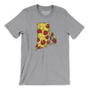 Rhode Island Pizza State Men/Unisex T-Shirt-Athletic Heather-Allegiant Goods Co. Vintage Sports Apparel