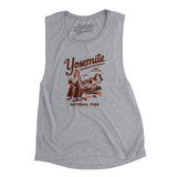Yosemite National Park Women's Flowey Scoopneck Muscle Tank-Athletic Heather-Allegiant Goods Co. Vintage Sports Apparel