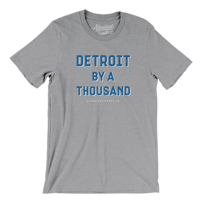 Detroit Football By A Thousand Men/Unisex T-Shirt-Athletic Heather-Allegiant Goods Co. Vintage Sports Apparel