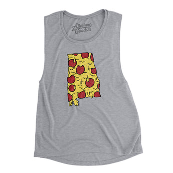 Alabama Pizza State Women's Flowey Scoopneck Muscle Tank-Allegiant Goods Co. Vintage Sports Apparel