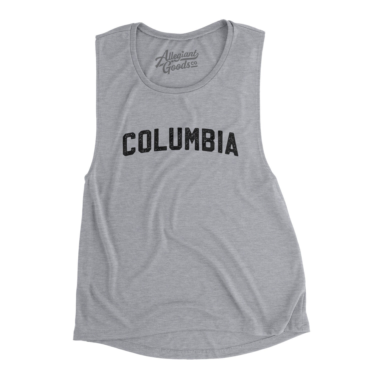 Columbia Varsity Women's Flowey Scoopneck Muscle Tank-Athletic Heather-Allegiant Goods Co. Vintage Sports Apparel