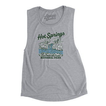 Hot Springs National Park Women's Flowey Scoopneck Muscle Tank-Allegiant Goods Co. Vintage Sports Apparel