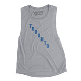 Toronto Hockey Jersey Women's Flowey Scoopneck Muscle Tank-Athletic Heather-Allegiant Goods Co. Vintage Sports Apparel