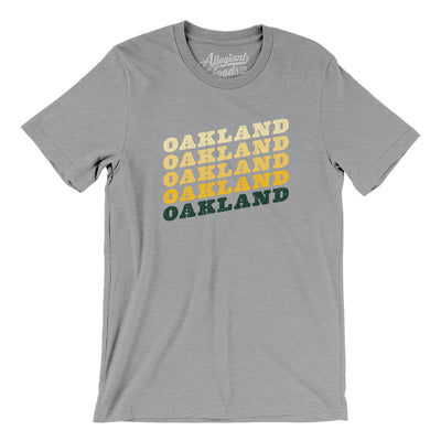 Oakland Vintage Repeat Men/Unisex T-Shirt-Athletic Heather-Allegiant Goods Co. Vintage Sports Apparel