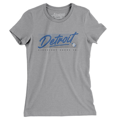 Detroit Retro Women's T-Shirt-Athletic Heather-Allegiant Goods Co. Vintage Sports Apparel