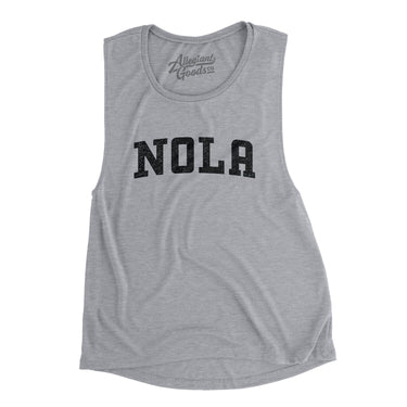 Nola Varsity Women's Flowey Scoopneck Muscle Tank-Athletic Heather-Allegiant Goods Co. Vintage Sports Apparel