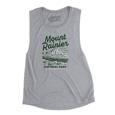 Mount Rainier National Park Women's Flowey Scoopneck Muscle Tank-Allegiant Goods Co. Vintage Sports Apparel