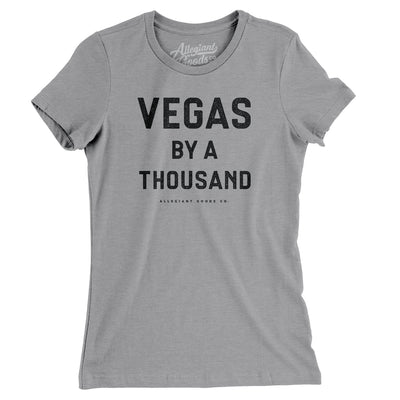 Vegas Football By A Thousand Women's T-Shirt-Athletic Heather-Allegiant Goods Co. Vintage Sports Apparel
