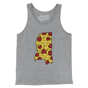 Mississippi Pizza State Men/Unisex Tank Top-Allegiant Goods Co. Vintage Sports Apparel