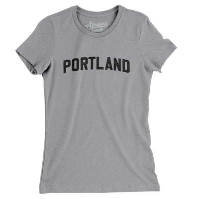 Portland Varsity Women's T-Shirt-Athletic Heather-Allegiant Goods Co. Vintage Sports Apparel