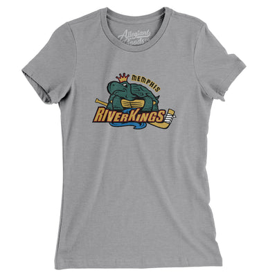 Memphis Riverkings Women's T-Shirt-Athletic Heather-Allegiant Goods Co. Vintage Sports Apparel