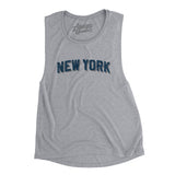 New York Varsity Women's Flowey Scoopneck Muscle Tank-Athletic Heather-Allegiant Goods Co. Vintage Sports Apparel