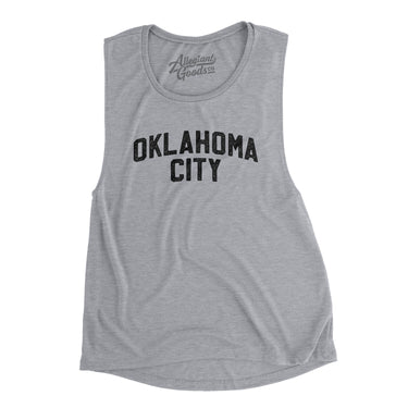 Oklahoma City Varsity Women's Flowey Scoopneck Muscle Tank-Allegiant Goods Co. Vintage Sports Apparel