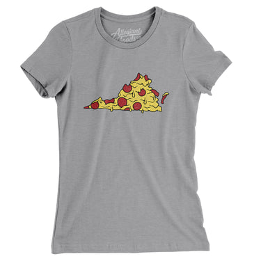 Virginia Pizza State Women's T-Shirt-Allegiant Goods Co. Vintage Sports Apparel