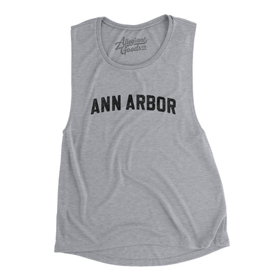 Ann Arbor Varsity Women's Flowey Scoopneck Muscle Tank-Athletic Heather-Allegiant Goods Co. Vintage Sports Apparel